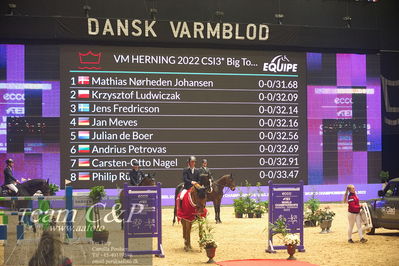 Jydske bank box
VM HERNING 2022 CSI3 Big Tour 1.45m
Nøgleord: mathias noerheden johanssen;accolade;lap of honour