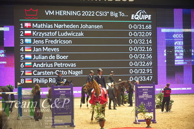 Jydske bank box
VM HERNING 2022 CSI3 Big Tour 1.45m
Nøgleord: mathias noerheden johanssen;accolade;lap of honour