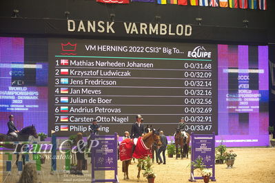 Jydske bank box
VM HERNING 2022 CSI3 Big Tour 1.45m
Nøgleord: mathias noerheden johanssen;accolade;lap of honour